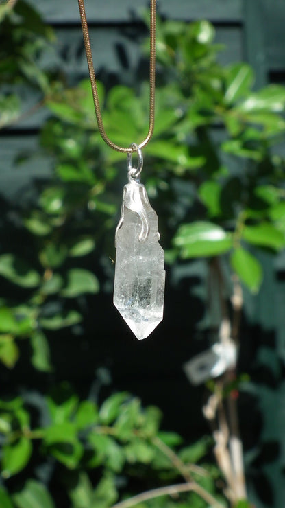 Double terminated Quartz pendant