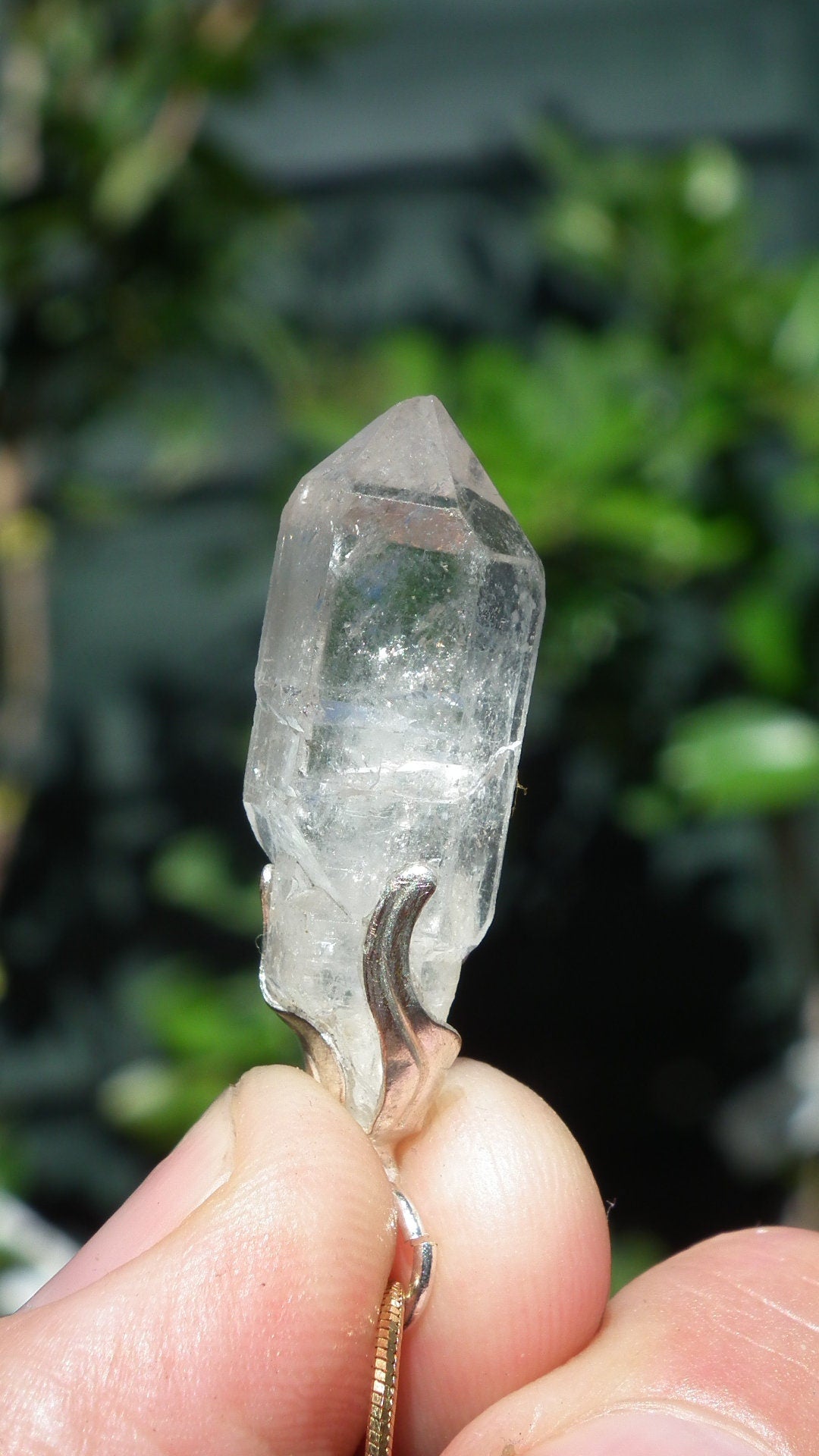 Double terminated Quartz pendant