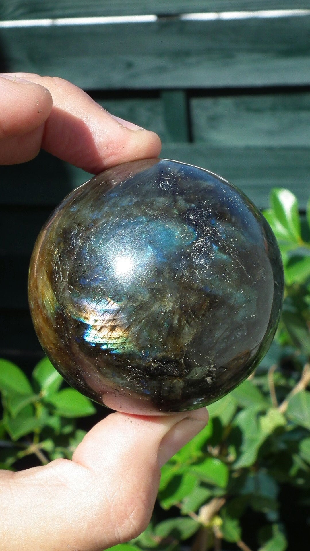 Labradorite sphere from Madagaskar // 62 mm sphere