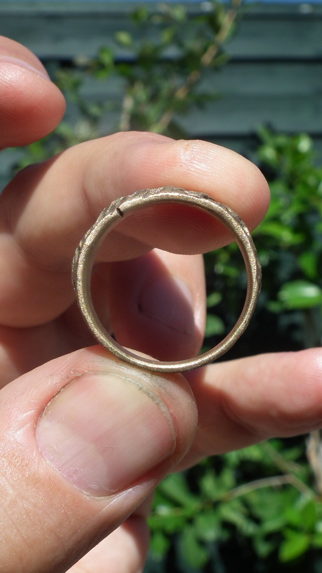 Handmade bronze ring