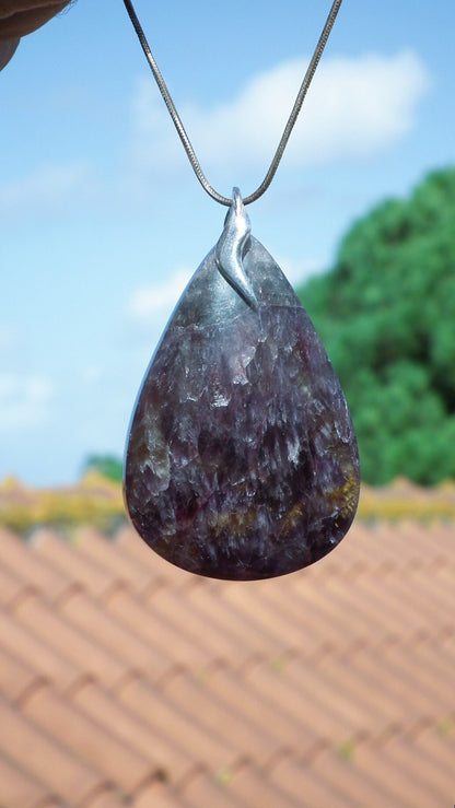 Super 7 pendant with sterling silver bail