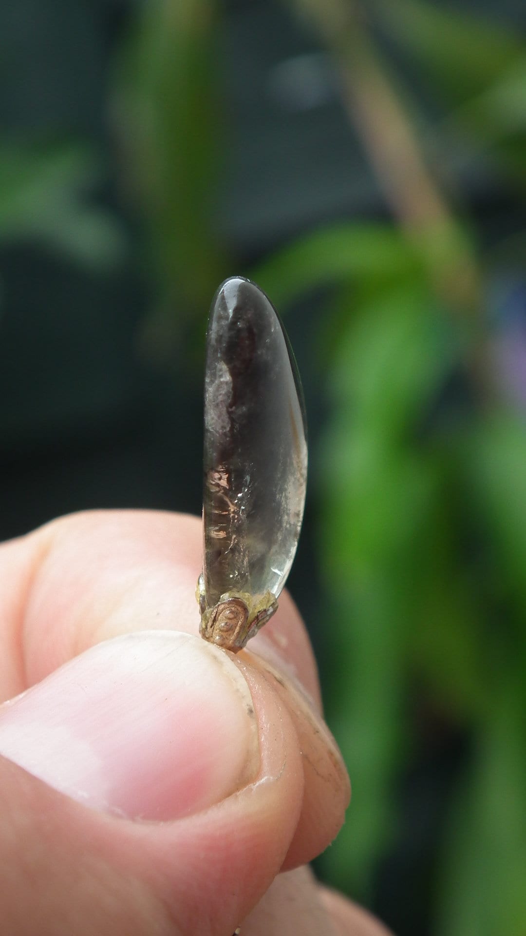 Super 7 pendant with silverplated bail // super 7 crystal // Amethyst cacoxenite