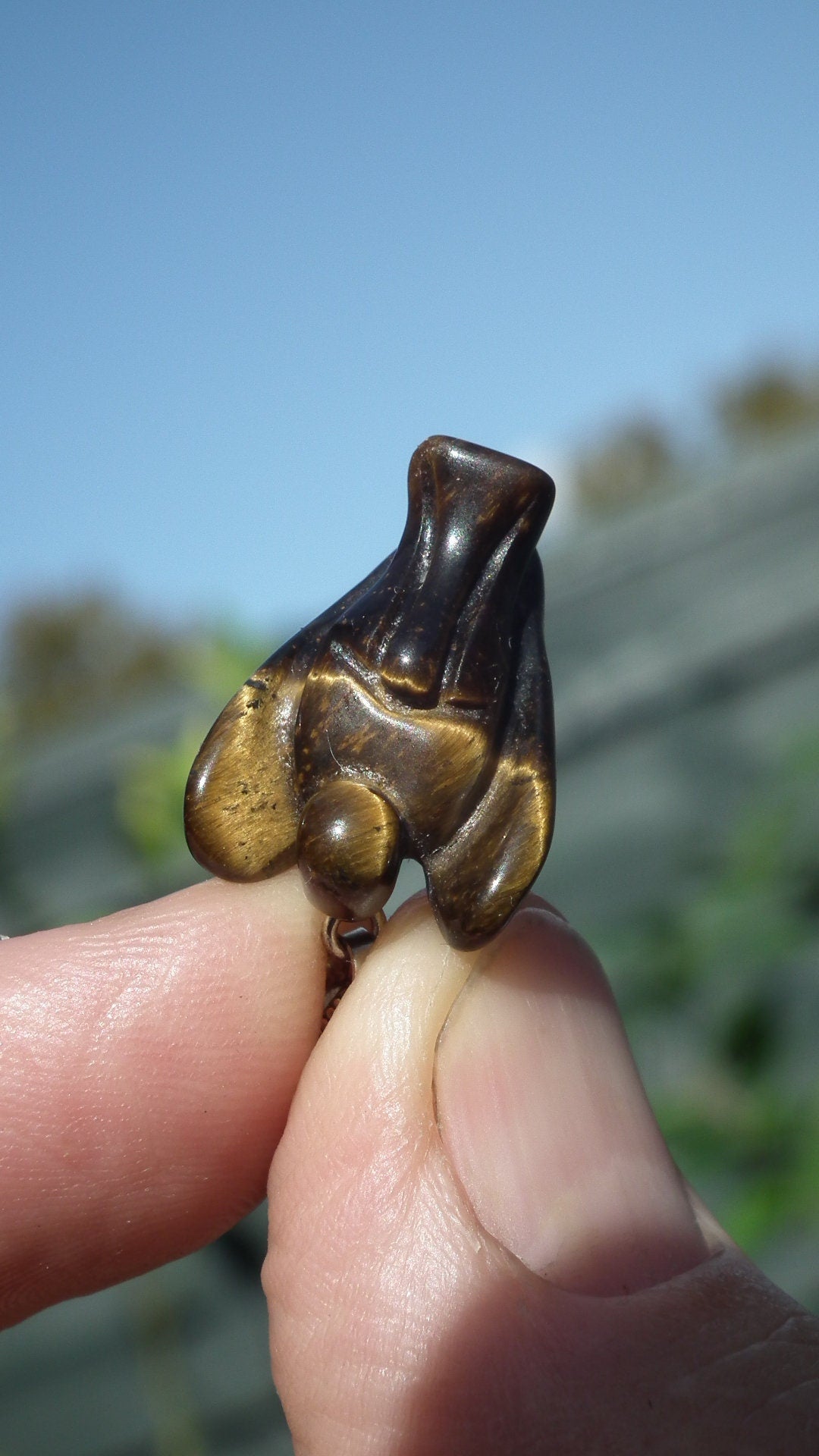 Tiger eye angel // Tiger eye necklace