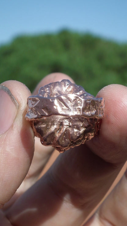 Handmade bronze Hessonite pendant