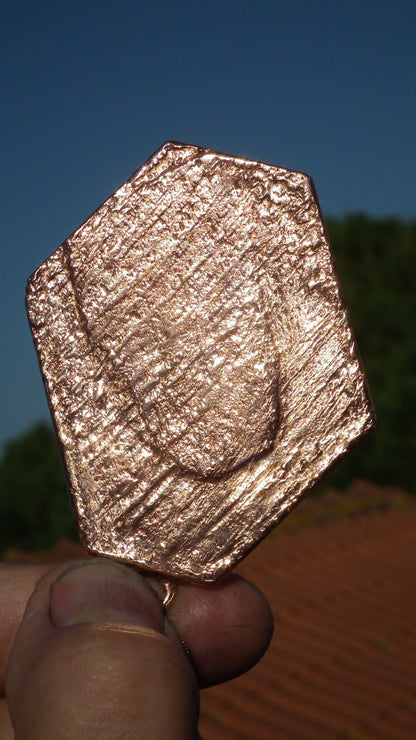 Raw ruby necklace / Electroformed copper / Ruby crystal