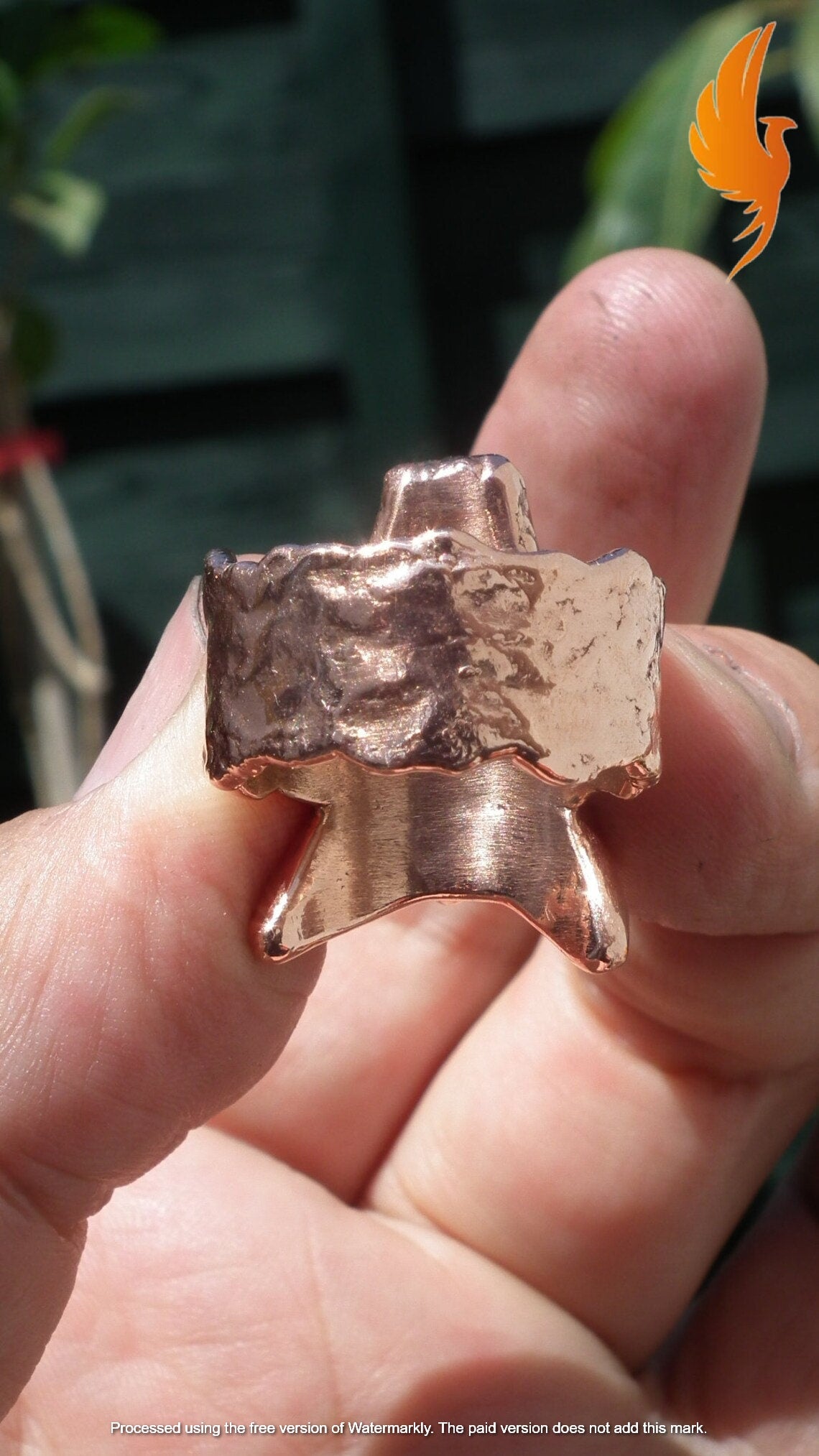 Electroformed copper Dragon ring