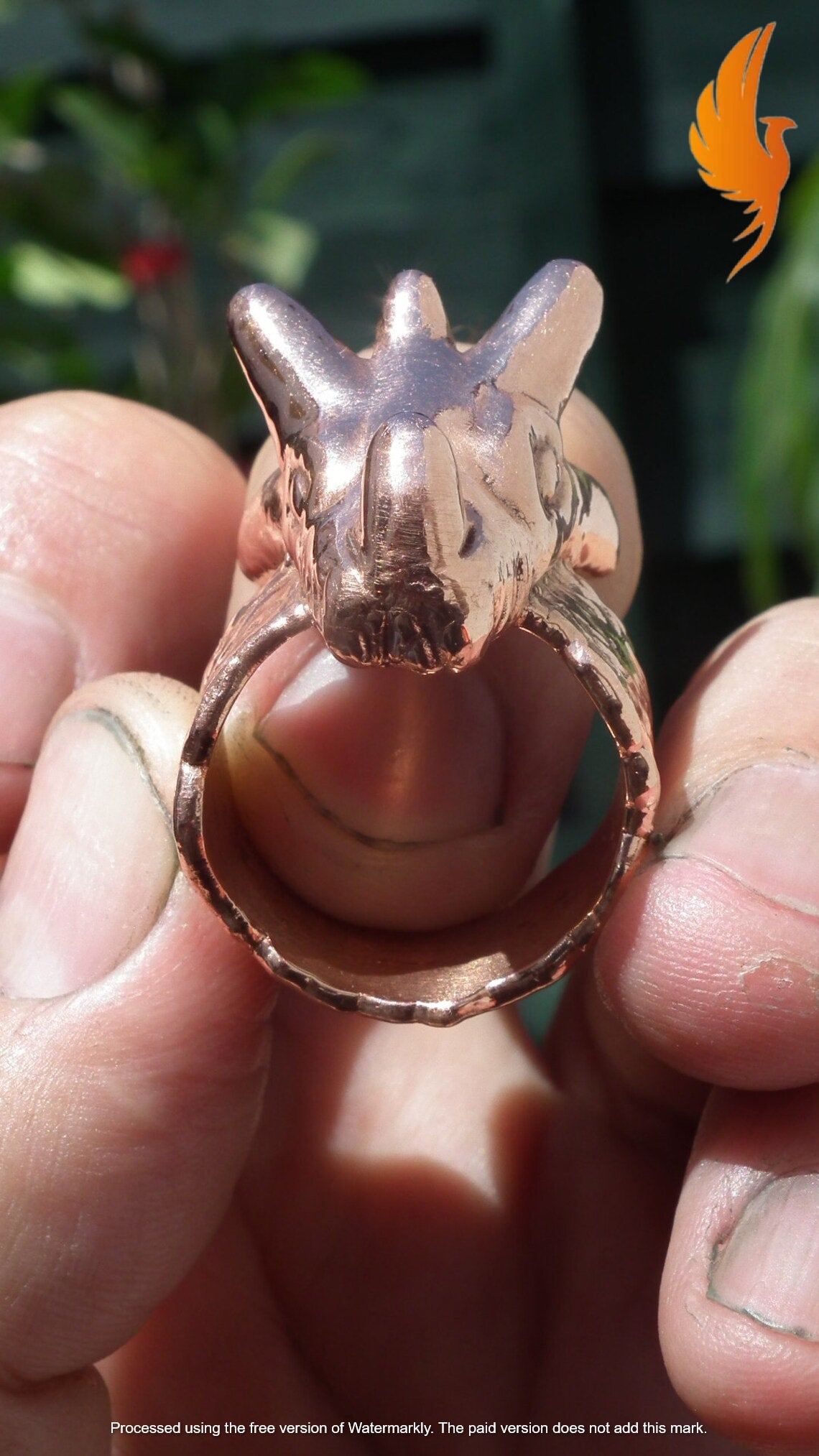 Electroformed copper Dragon ring