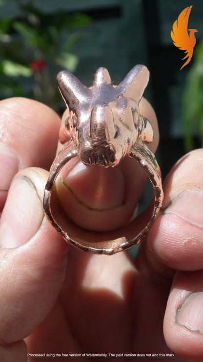 Electroformed copper Dragon ring