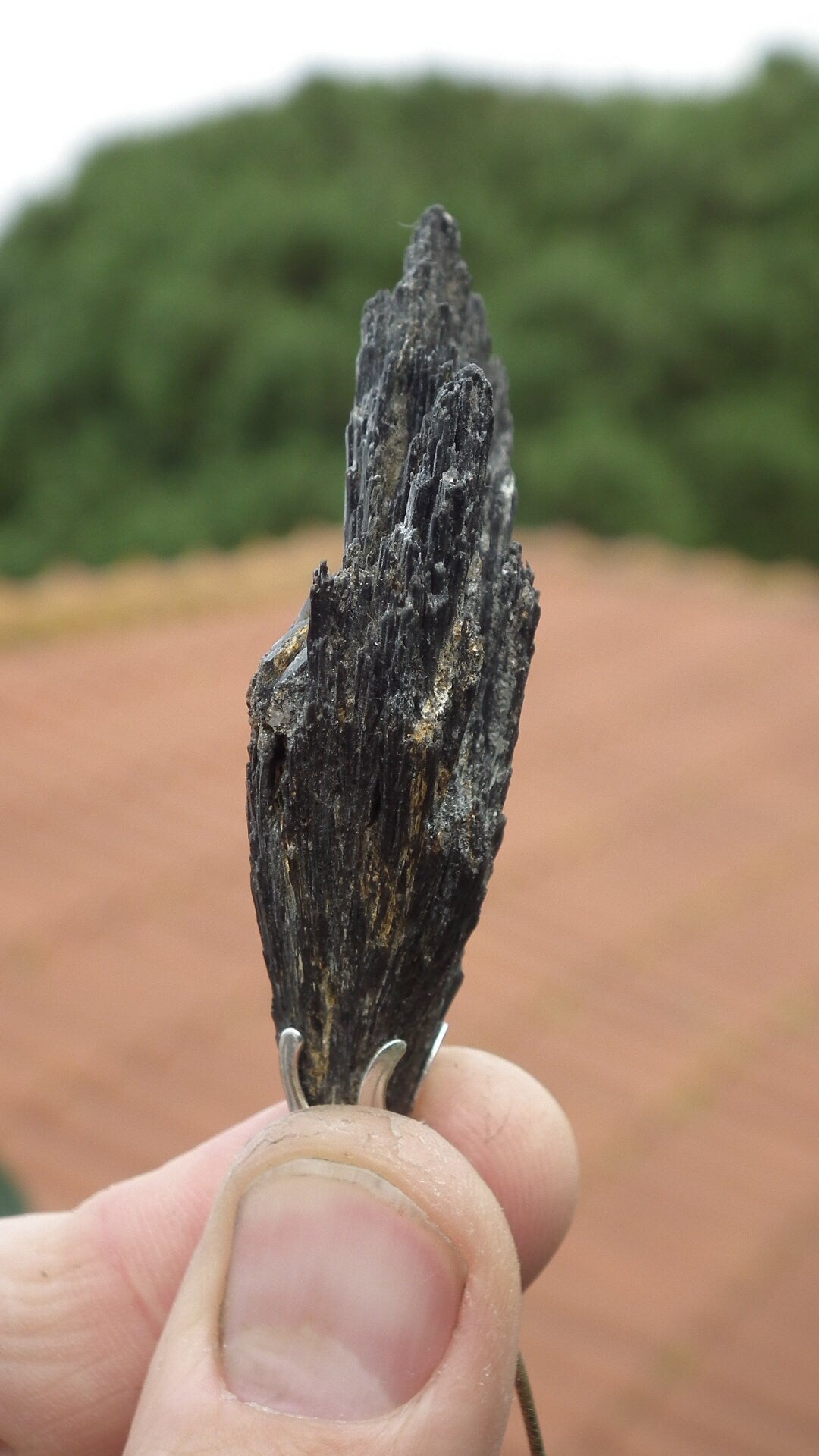 Black Kyanite pendant