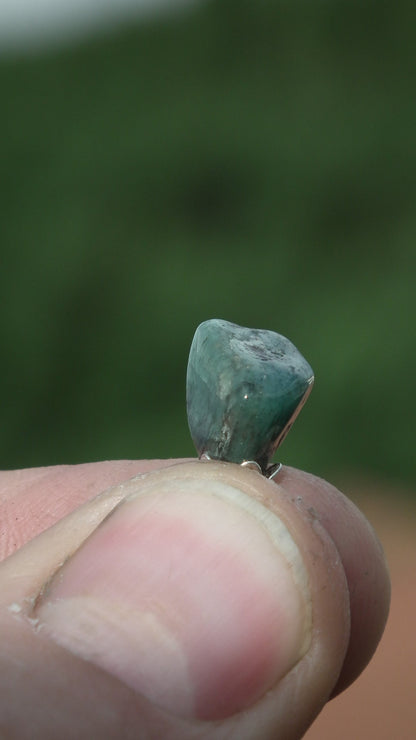 Emerald necklace / Emerald jewelry / Raw emerald