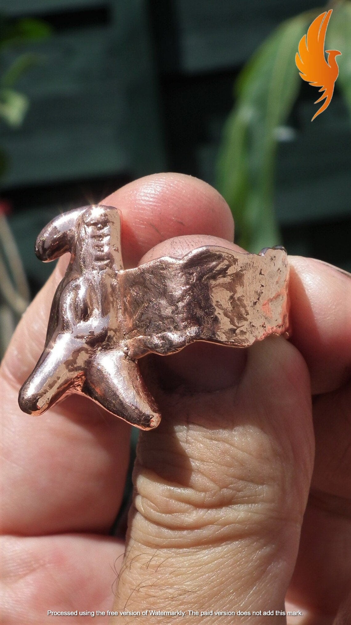 Electroformed copper Dragon ring