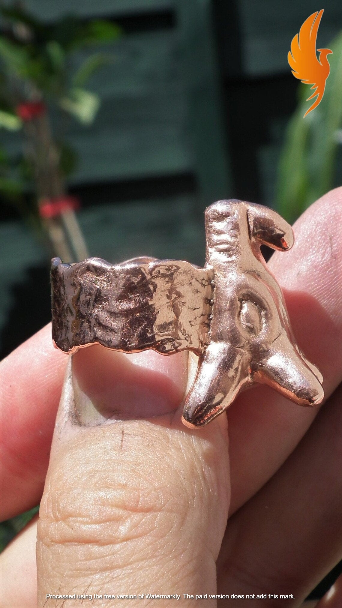 Electroformed copper Dragon ring