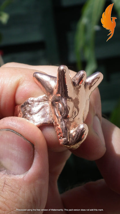 Electroformed copper Dragon ring