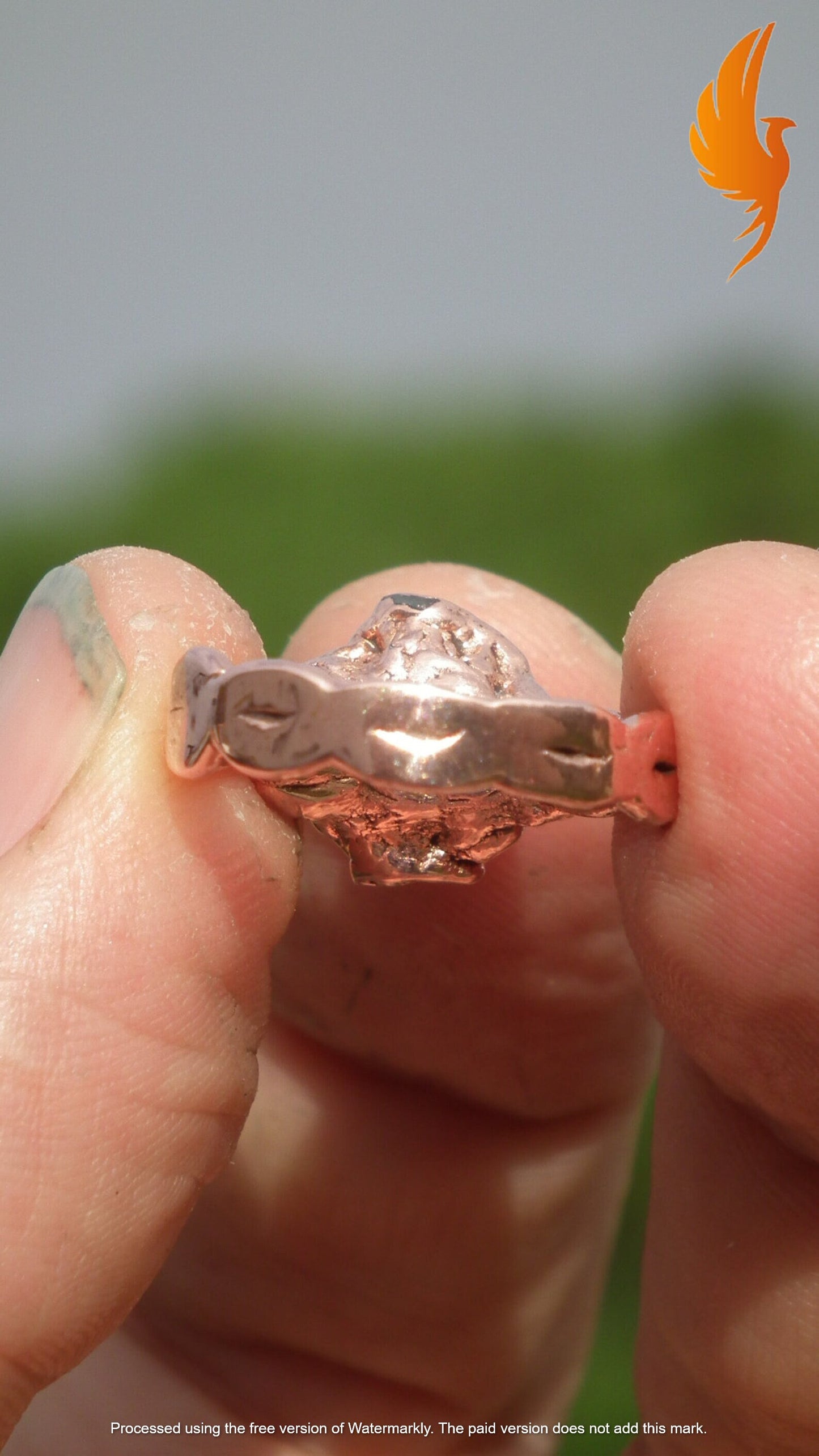 Raw emerald ring // Dainty emerald ring // Copper emerald ring