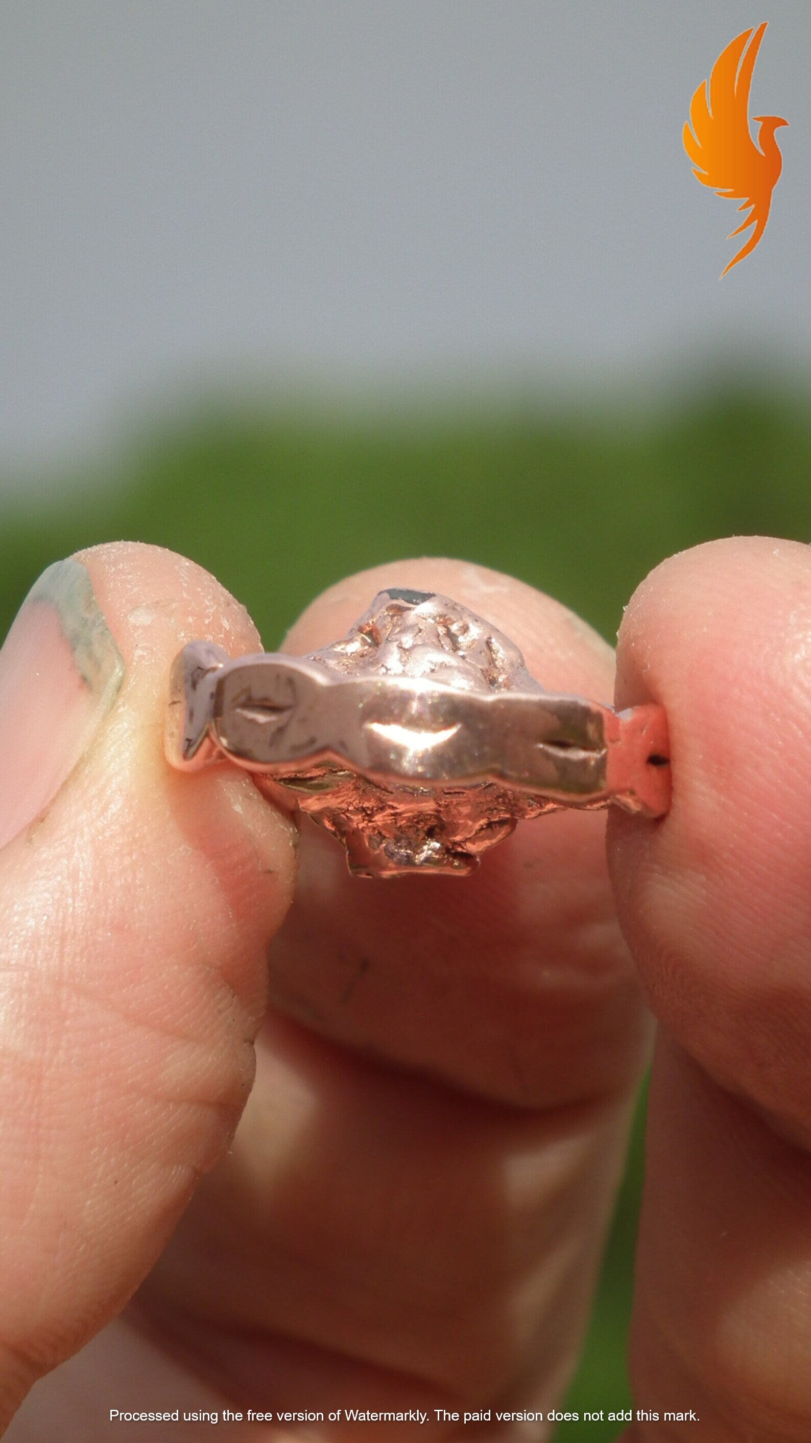 Raw emerald ring // Dainty emerald ring // Copper emerald ring