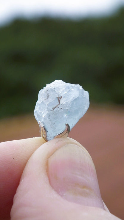 Celestite necklace / Celestite crystal / Blue celestite