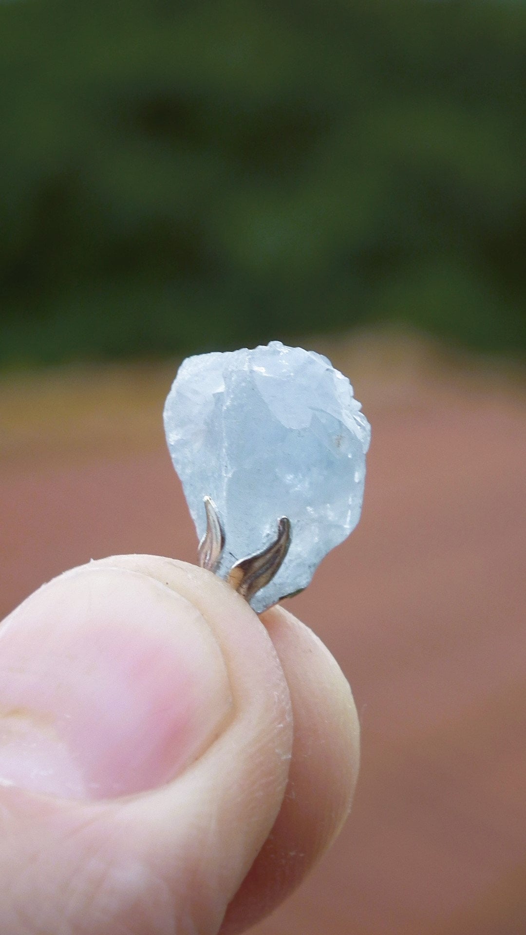 Celestite necklace / Celestite crystal / Blue celestite