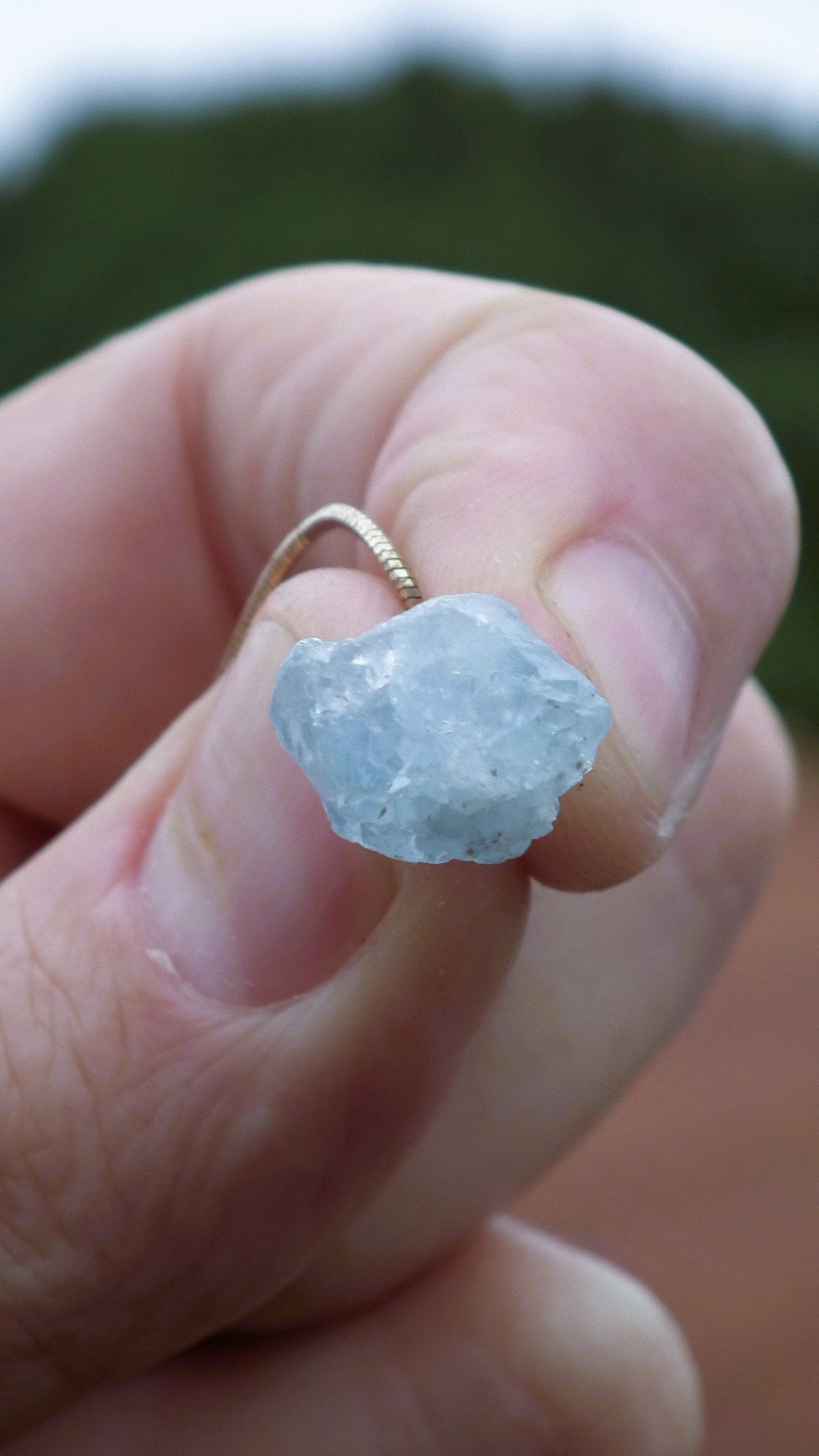 Celestite necklace / Celestite crystal / Blue celestite