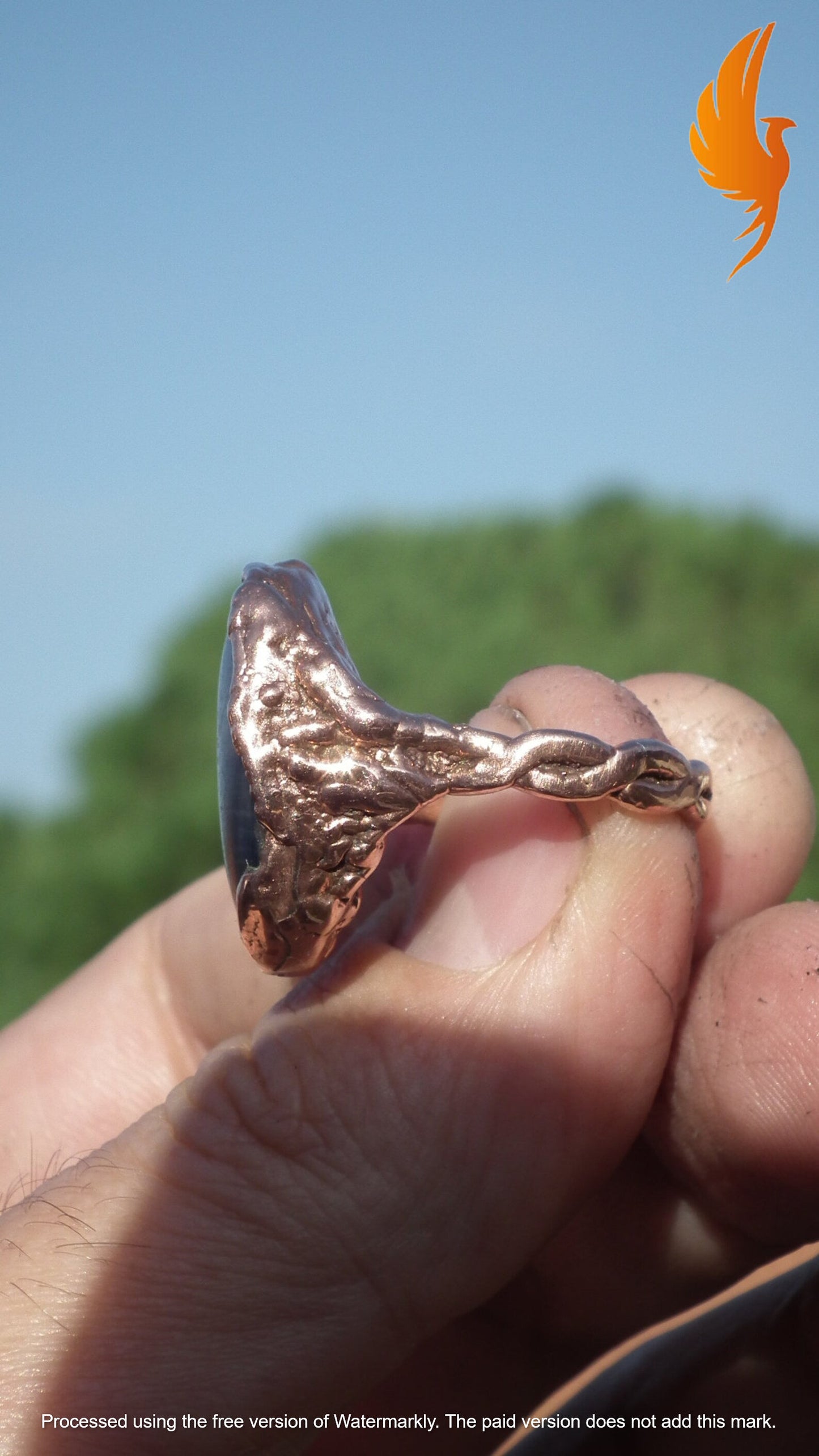 Blue sapphire ring // Copper sapphire ring