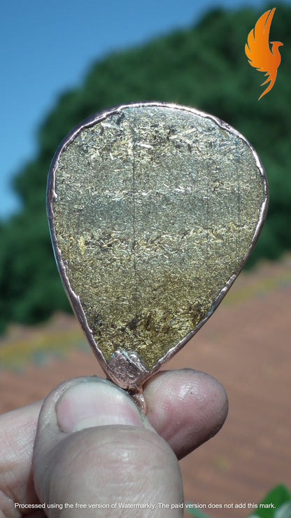 Bronzite necklage // Electroformed Copper