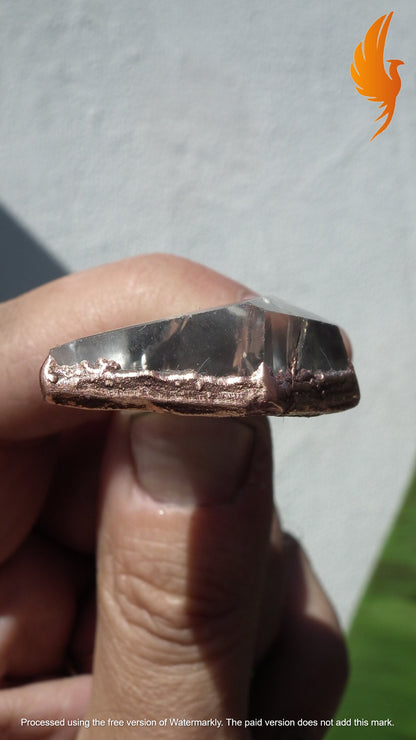 Electroformed Copper Smokey quartz Necklace