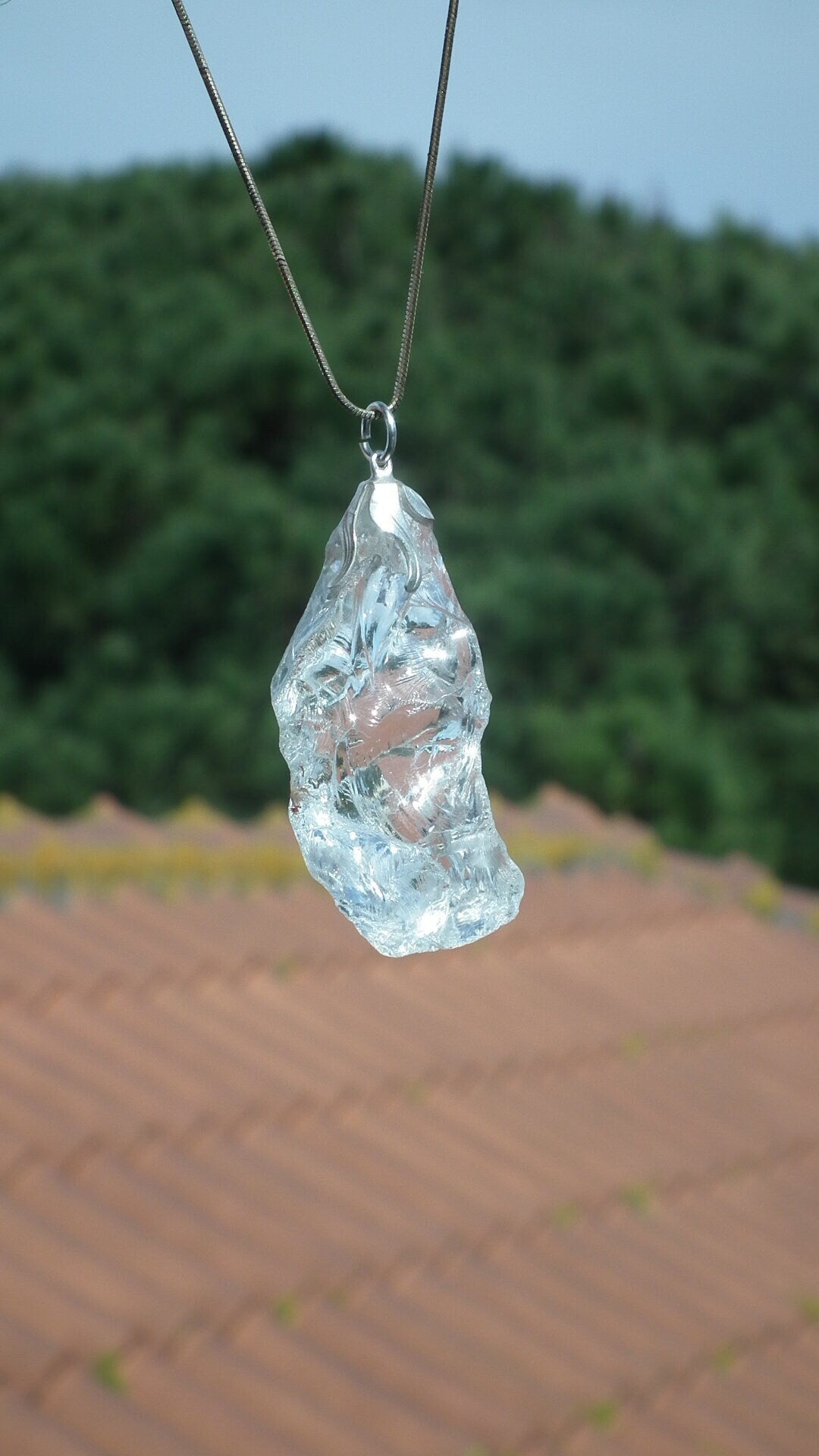 clear quartz quartz necklace