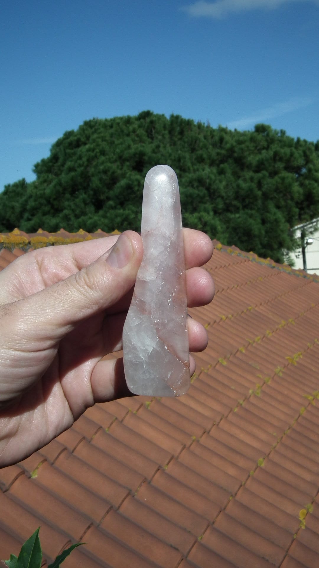 Red hematoid quartz // golden healer quartz