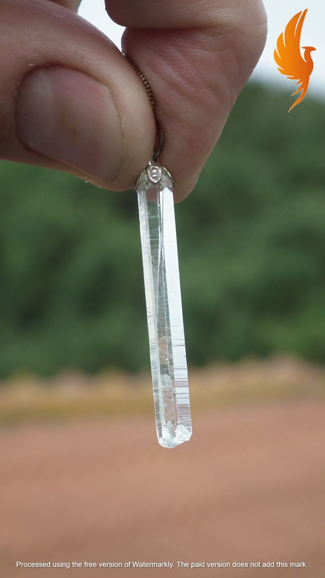 Lemurian Quartz pendant from Brazil