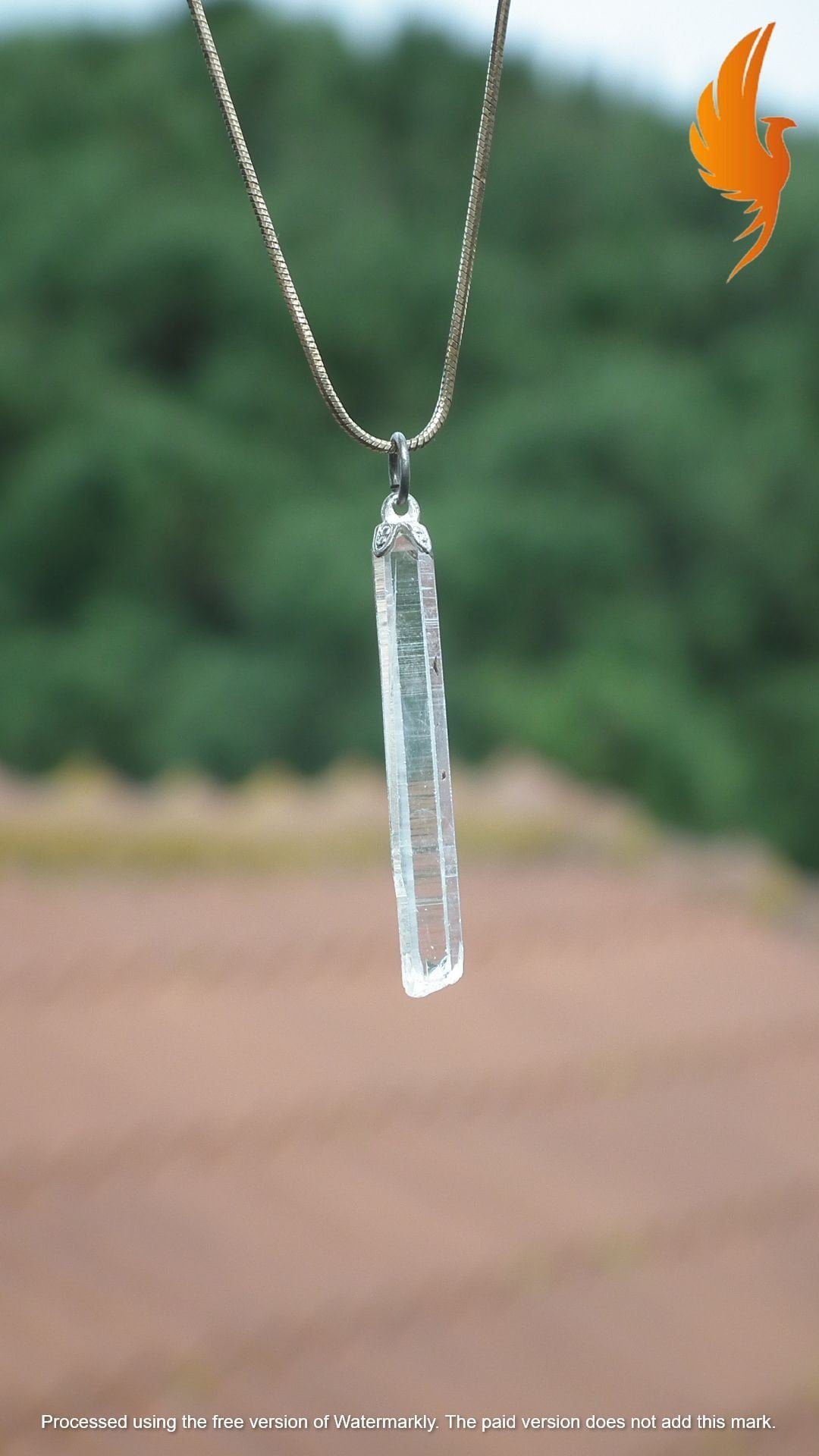 Lemurian Quartz pendant from Brazil
