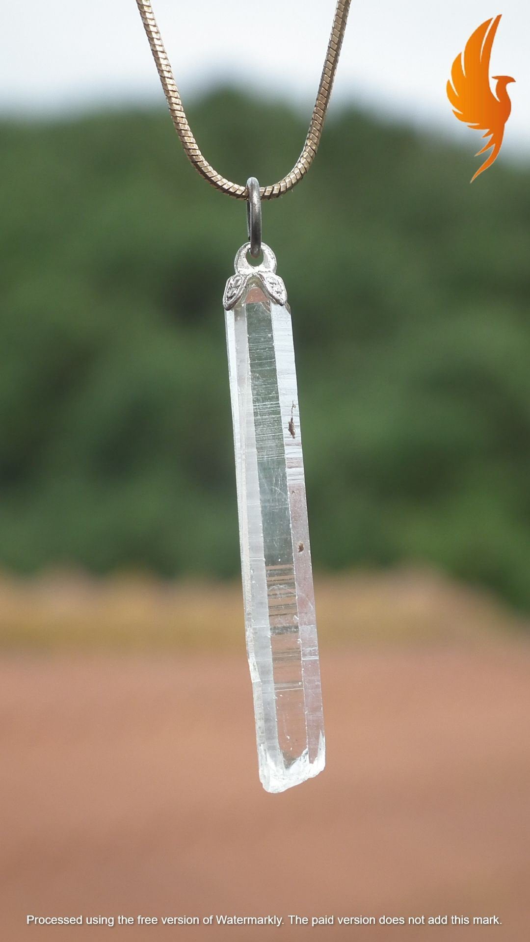 Lemurian Quartz pendant from Brazil