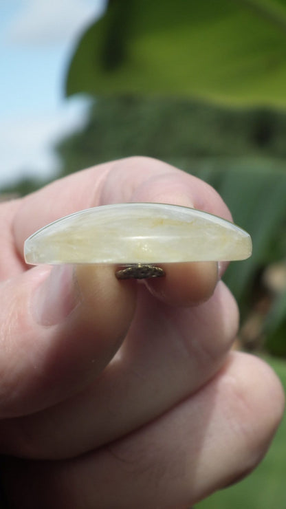 Golden healer quartz necklace bronze bail
