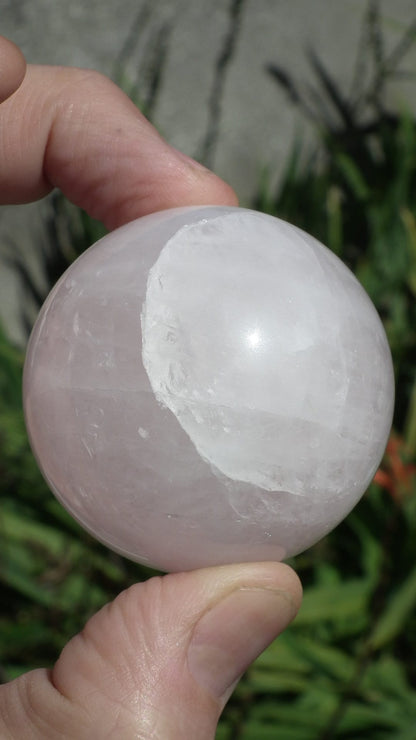 Rose quartz sphere