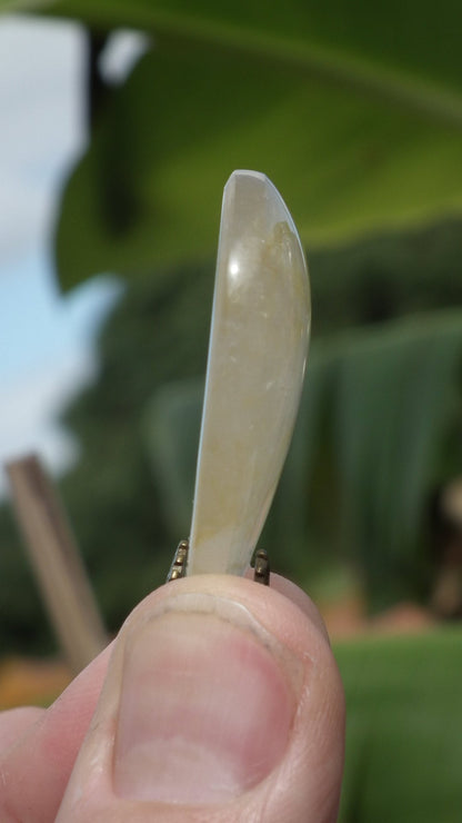 Golden healer quartz necklace bronze bail